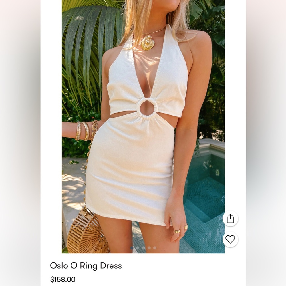 Show Me Your MUMU “Oslo O Ring Dress” in White Size: L
